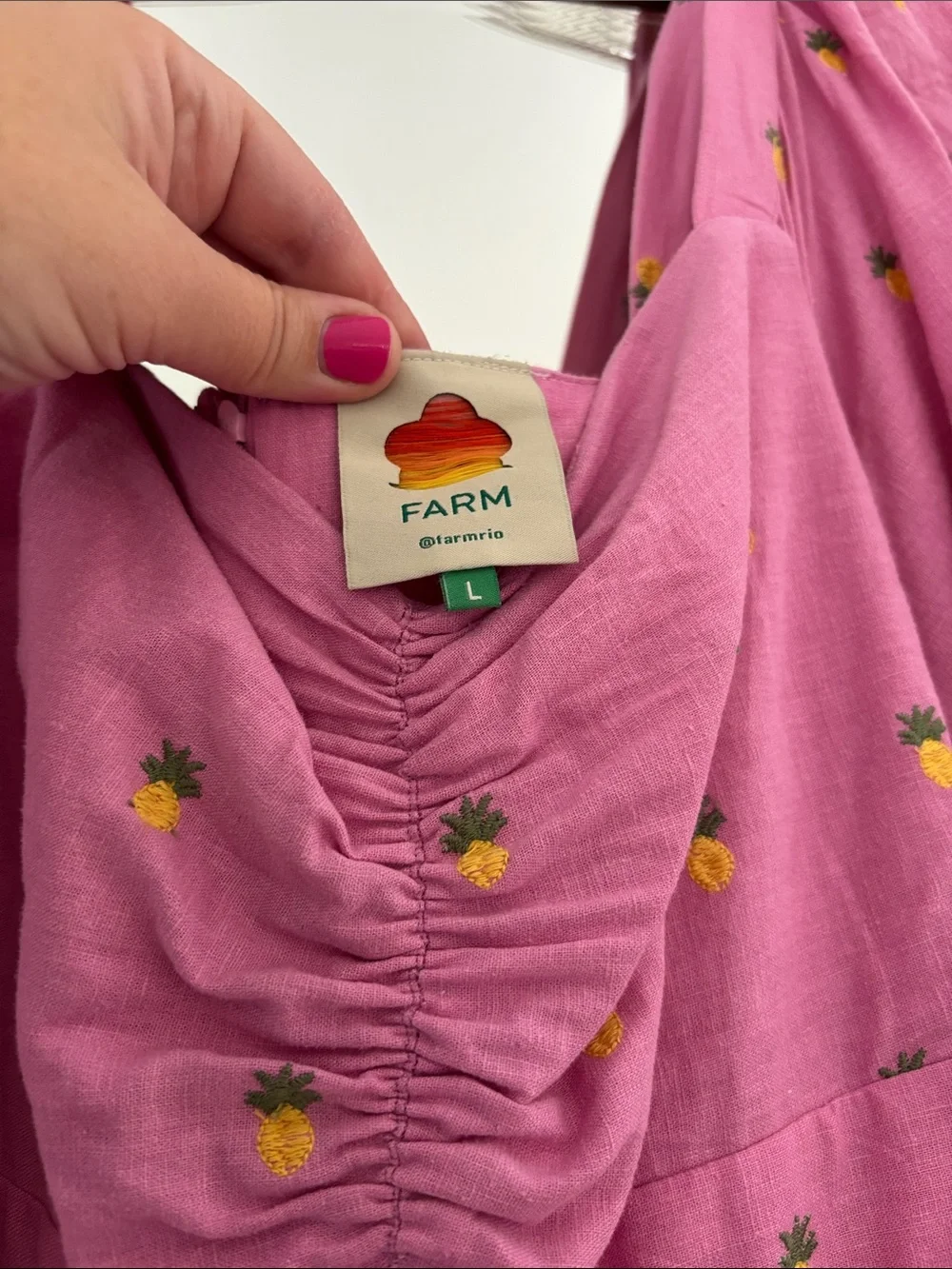 FARM Rio Pink Printed Ruffle Midi Dress - Picture 6 of 6